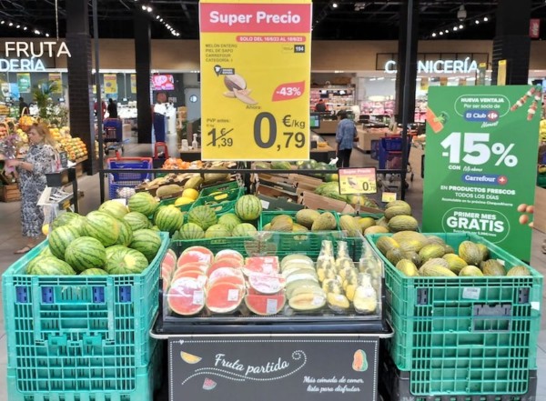 Carrefour sandías melones