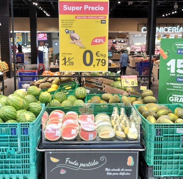 Carrefour sandías melones