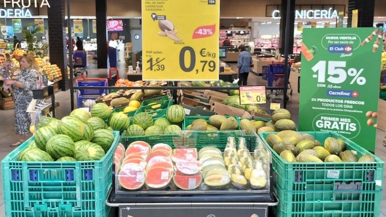 Carrefour sandías melones
