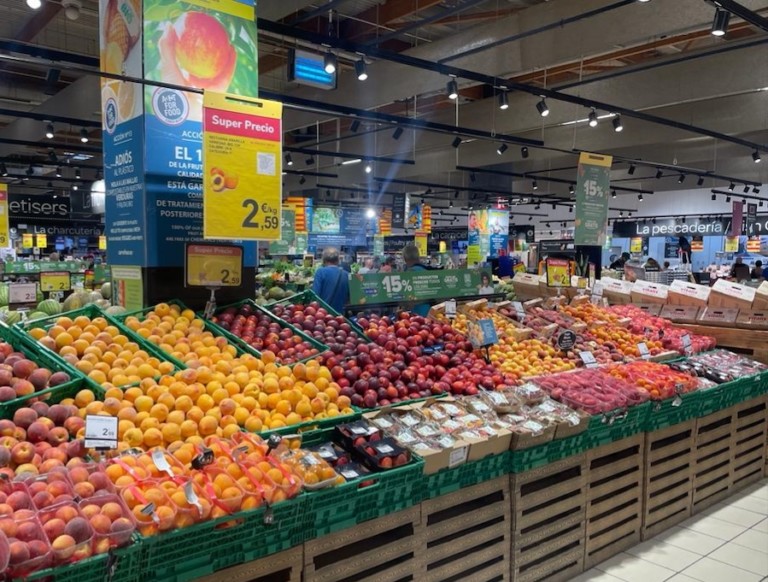 Carrefour fruta hueso