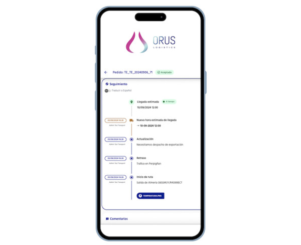 Orus Logistics transporte mercancías