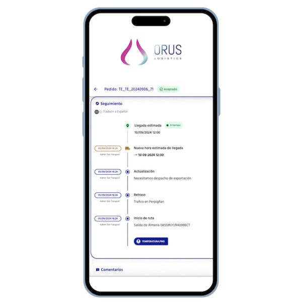 Orus Logistics transporte mercancías