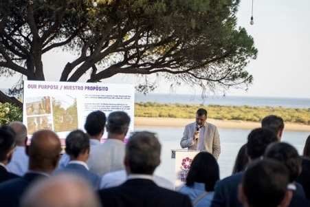 Iván Leache, director general de Berryworld Iberia, durante el 10º Anivesario de la compañía celebrado en El Rompió (Huelva).