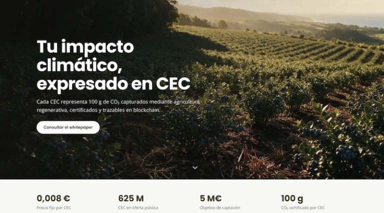 $CEC, el criptoactivo de CO₂ capturado mediante agricultura regenerativa