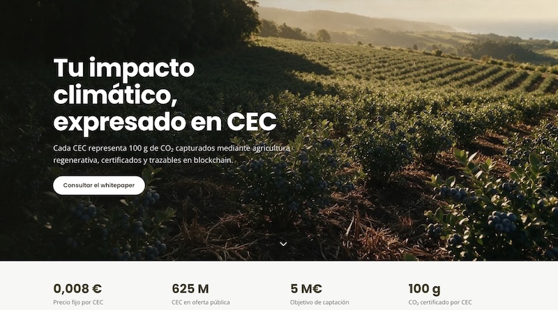 $CEC, el criptoactivo de CO₂ capturado mediante agricultura regenerativa